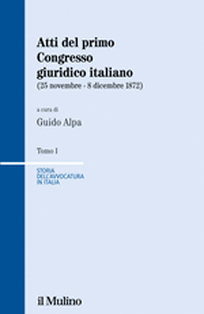 Cover Atti del primo Congresso giuridico italiano 