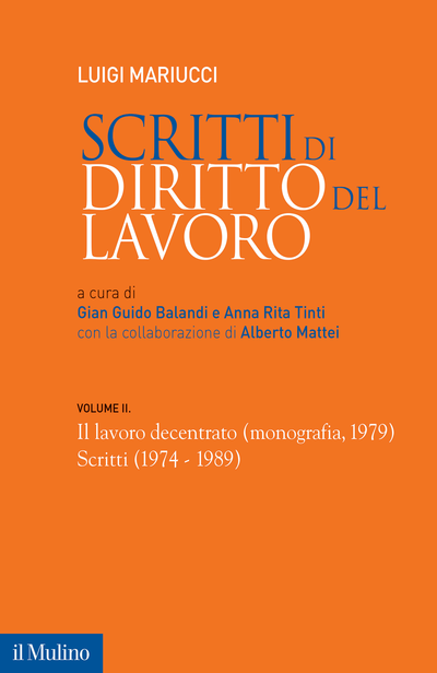 Cover Scritti di diritto del lavoro Vol. II